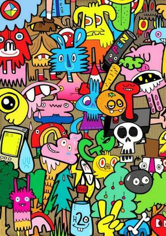 Sticker Bomb Wallpaper Burgerman By