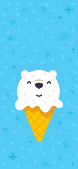 Ice Bear We Bare Bears Cream Wallpaper