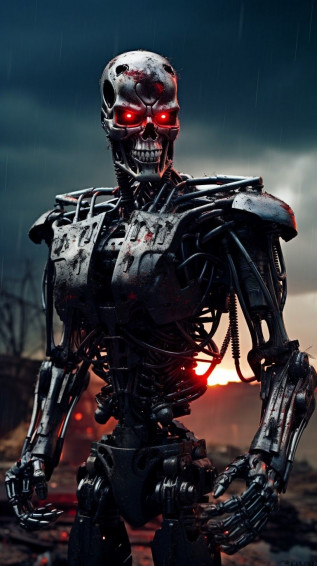 Terminator In Scifi Fantasy Art Superhero