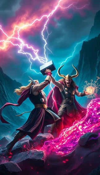 Thor Vs Loki Wallpaper