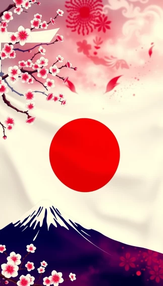 Japan Flag Phone Wallpaper