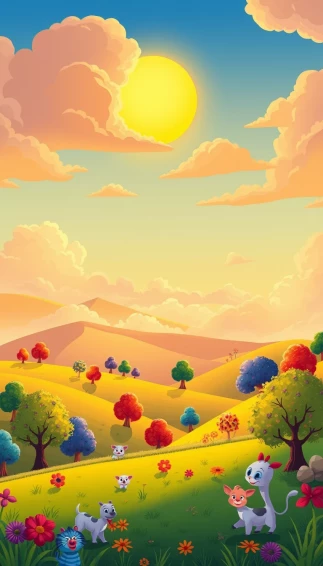 Aesthetic Cartoon Image Wallpaper