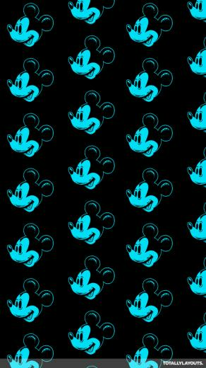 Install This Blue Mickey Mouse Heads iPhone Wallpaper