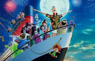 Wallpaper The Sky Moon Ship Cartoon Salute Fireworks Fun
