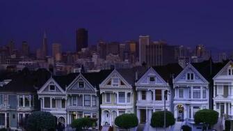 Wallpaper Usa San Francisco Night Blue Sky Moon