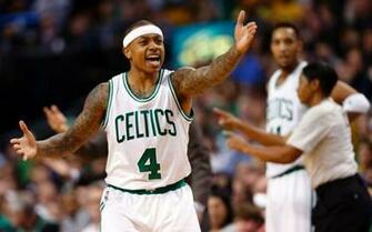 Boston Celtics Isaiah Thomas Reacts To A Call Against The