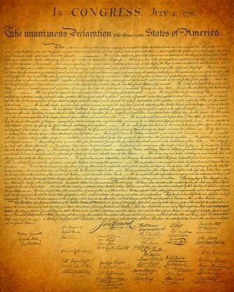 Declaration Of Independence Stretched S Print At