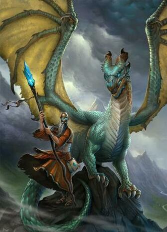 The Wizard And Dragon By Firatsolhan