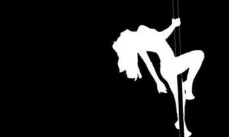 Silhouette Pole Wallpaper Dancers