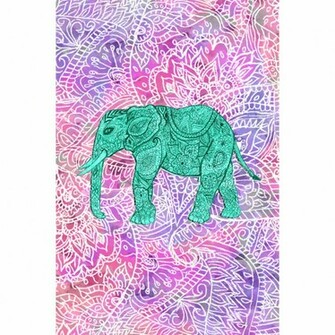 Colorful Tribal Elephant Paisley
