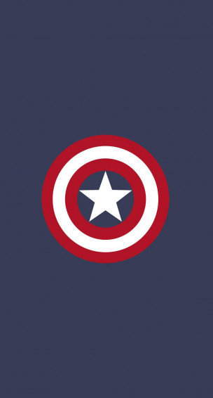 Captain America Shield Minimalist iPhone Wallpaper