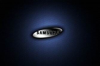 Samsung Blue Metal Logo Wallpaper HD Techfreaksnl