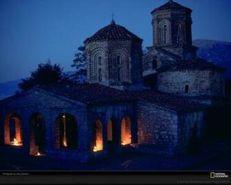 Church At Night Wallpaper
