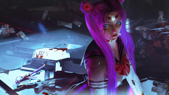 Sailor Moon Anime Girl Cyberpunk HD 4k Wallpaper