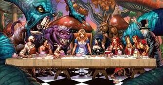 Alice In Wonderland Tri Fold Cover Zenescope By Aspay