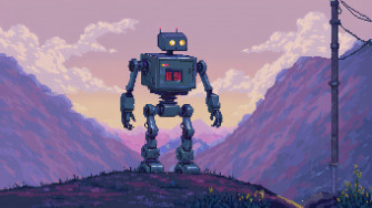 Wandering Robot Ai Wallpaper