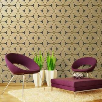 Coloroll Vibration Glitter Wallpaper In Black And Gold M1024