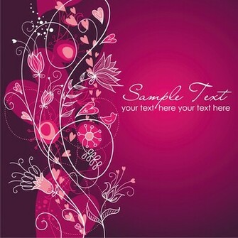 Hand Drawn Purple Floral Background Vector Background
