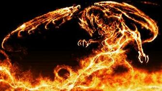 Flames Wings Black Red Dragons Fire Fantasy Art Wallpaper