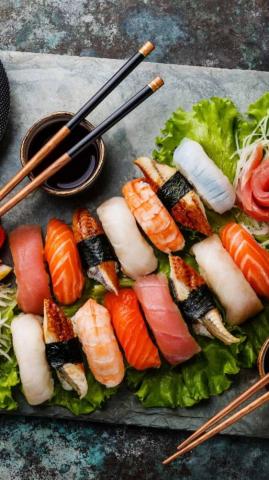 Japanese Food Sushi Tea iPhone 6s Wallpaper