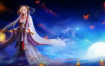 Wallpaper Water Butterfly Night The Moon Candles Lantern