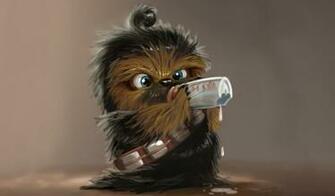 Wallpaper Star Wars Chewbacca Drink Baby Netbook