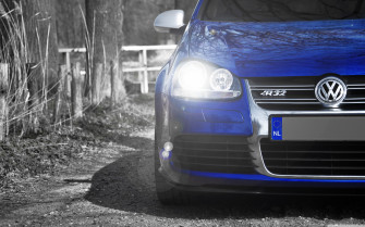 Volkswagen Golf R32 Blue Ultra HD Desktop Background Wallpaper For