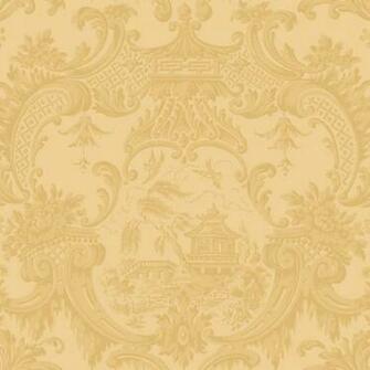 Chippendale China Yellow Lee Jofa Wallpaper