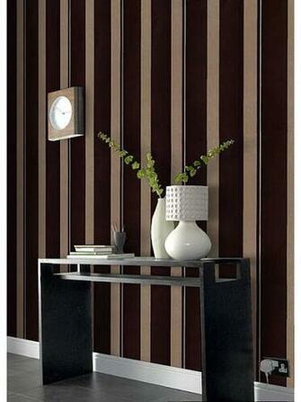 Graham Brown Purple Reign Flock Star Stripe Wallpaper House Of