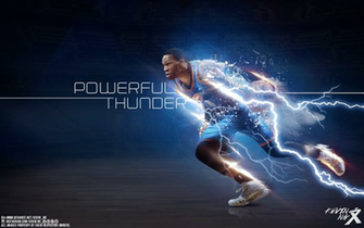 Russell Westbrook Powerful Thunder Wallpaper On