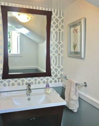 Chair Rail And Accent Wall Powder Room Ideas For The House