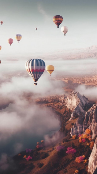 Hot Air Balloon iPhone Wallpaper Scenery