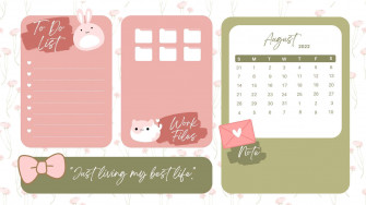 Cute Desktop Organizer Wallpaper