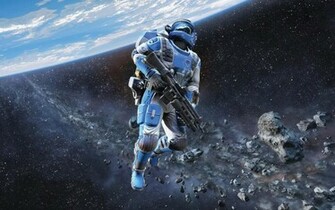 Desktop Wallpaper Of Sci Fi Astronaut Computer