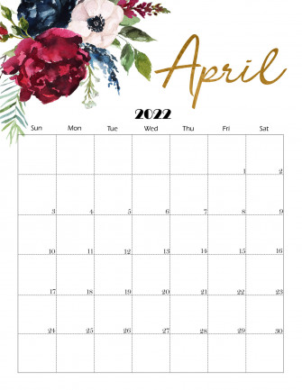 April Calendar Dates Wallpaper