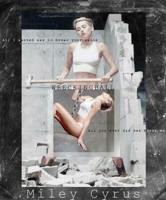 Miley Cyrus Wrecking Ball By Byunan