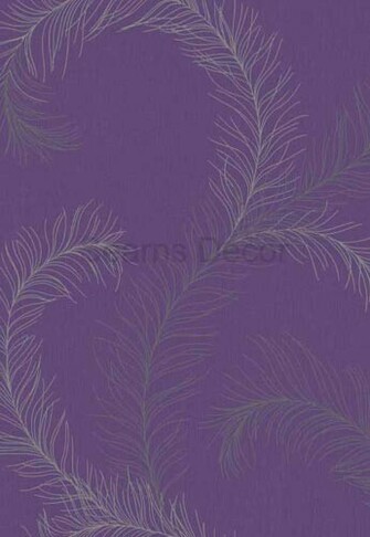 Feathers Wallpaper Purple Silver By Debona Searns Decor