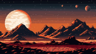 Pixel Game Wallpaper Vectors Illustrations