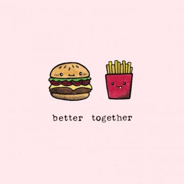 Cheeseburger And Fries Wallpaper 4k HD