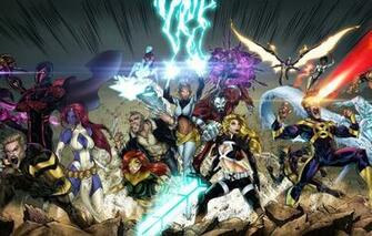 Wallpaper Mystic Wolverine Storm Rogue Magneto Marvel Comics