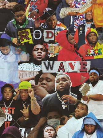 Rod Wave Collage iPhone Skin By Excusememood
