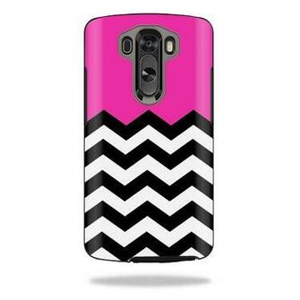 Otterbox Symmetry Lg G3 Case Cover Wrap Sticker Skins Hot Pink Chevron