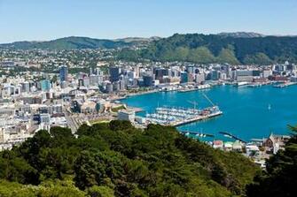 New Zealand Coast Marinas Wellington From Above Cities Wallpaper