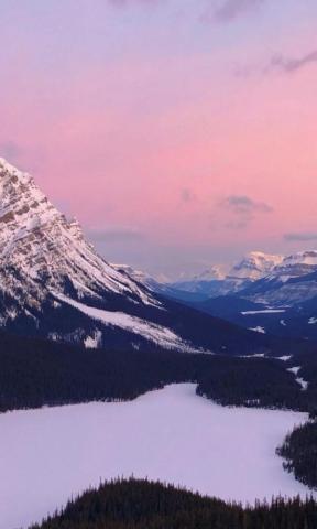 Snowy Mountains Landscape HD Wallpaper