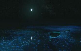 Moon Jellyfish Boats Night Wallpaper