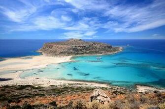 Panorama Sea Of Kriti Crete Island Greece Nature