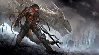 Dark Sword Magic Fantasy Warrior Dragon Male Wallpaper