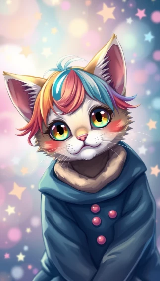 Cat Girl Phone Wallpaper