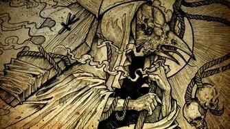 Dark Goth Gothic Raven Occult Skulls Reaper Wallpaper
