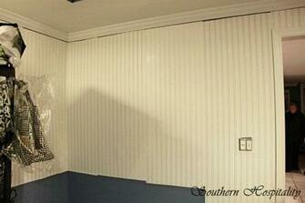 Beadboard Wallpaper Up